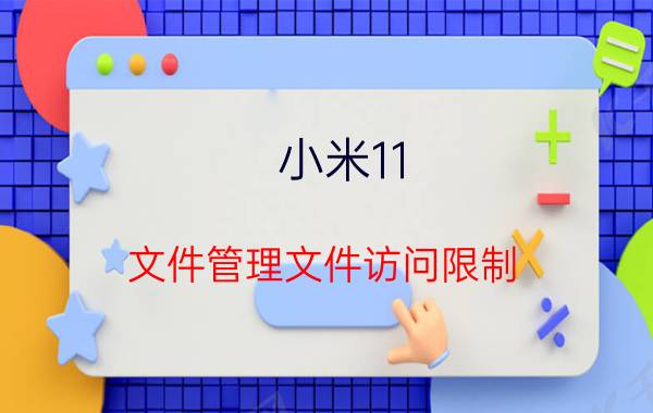 小米11 文件管理文件访问限制 小米怎么解除安卓data访问限制？